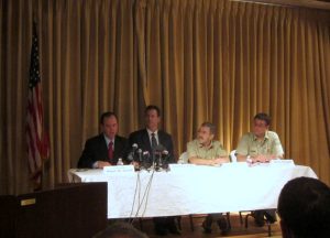 Congressman Schiff, Stephen Gaty, Tom Harbour and Marty Dumpis.