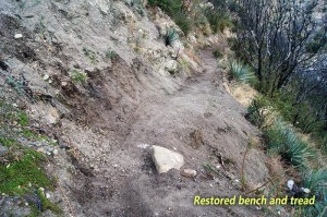 Restored Bench and Tread on Gabrielino Restored Bench and Tread on Gabrielino
