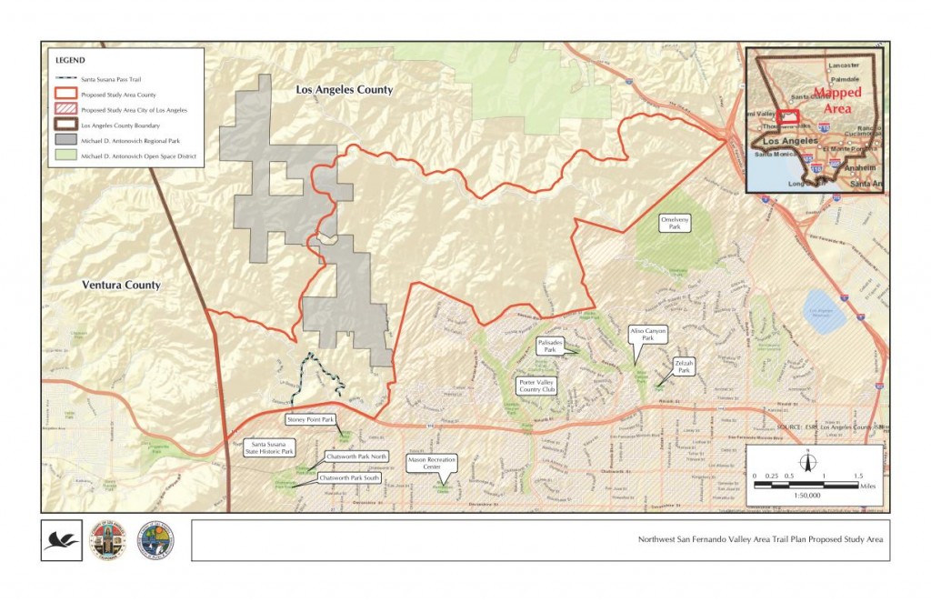 LA County NW San Fernando Trail Master Plan Study Area